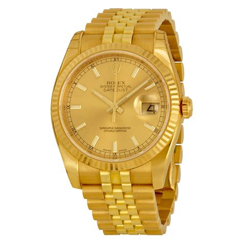 men rolex datejust gold